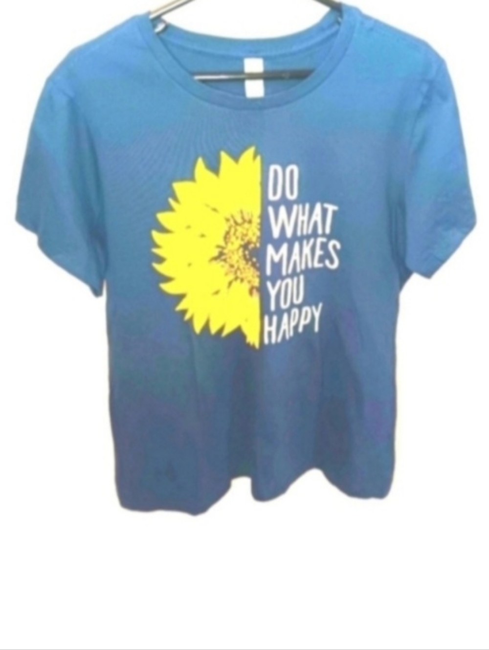 District Sunflower Graphic T-shirt | Do What Makes You Happy | EUC